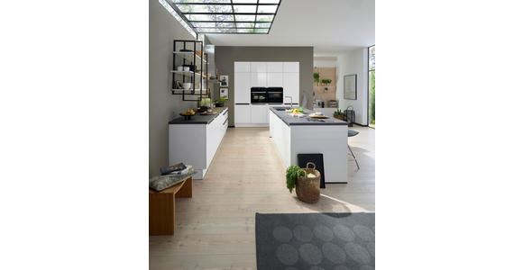 EINBAUKÜCHE   - Weiß, Design, Holzwerkstoff - Novel