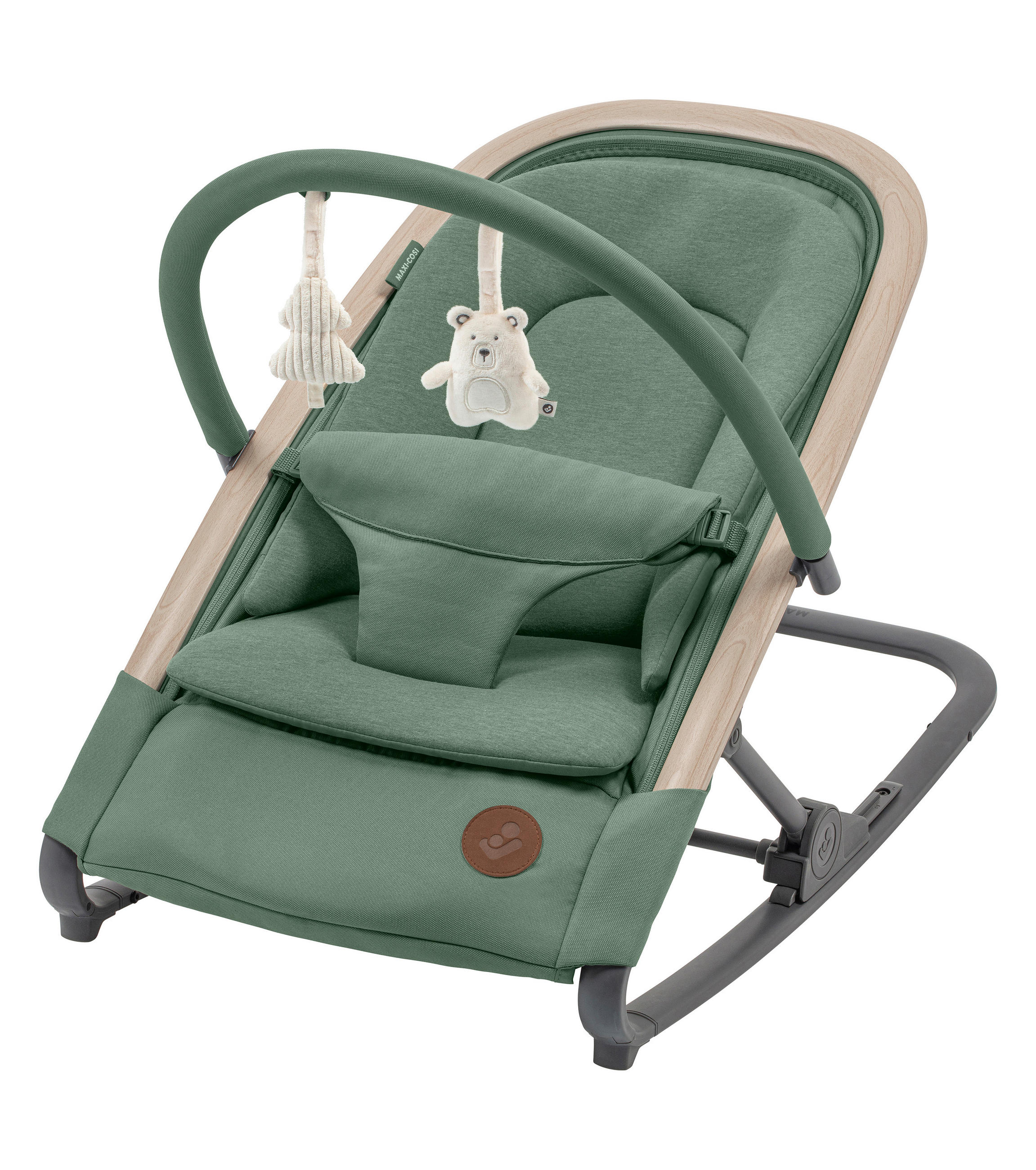 SCHAUKELWIPPE Kori Schwarz   - Dunkelgrün/Schwarz, Basics, Kunststoff/Textil (42,5/48/73,5cm) - Maxi-Cosi