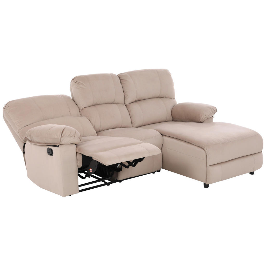 Thumbnail - P & B Ecksofa, Beige, Textil, 3-Sitzer, L-Form, Ottomane rechts, 216x159 cm, Relaxfunktion, Wohnzimmer, Sofas & Couches,...