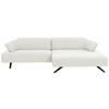 ECKSOFA in Struktur Creme  - Anthrazit/Creme, Design, Textil/Metall (276/165cm) - Himolla