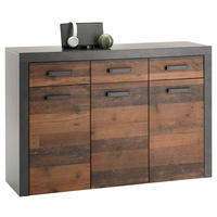 SIDEBOARD  in 135/92/38 cm  - Anthrazit/Braun, Trend, Holzwerkstoff/Kunststoff (135/92/38cm)