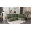 ECKSOFA in Flachgewebe Olivgrün  313/208 cm  - Schwarz/Olivgrün, MODERN, Textil/Metall (313/208cm) - Sit & More