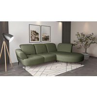 ECKSOFA DANCE E Olivgrün Flachgewebe  - Schwarz/Olivgrün, MODERN, Textil/Metall (313/208cm) - Sit & More