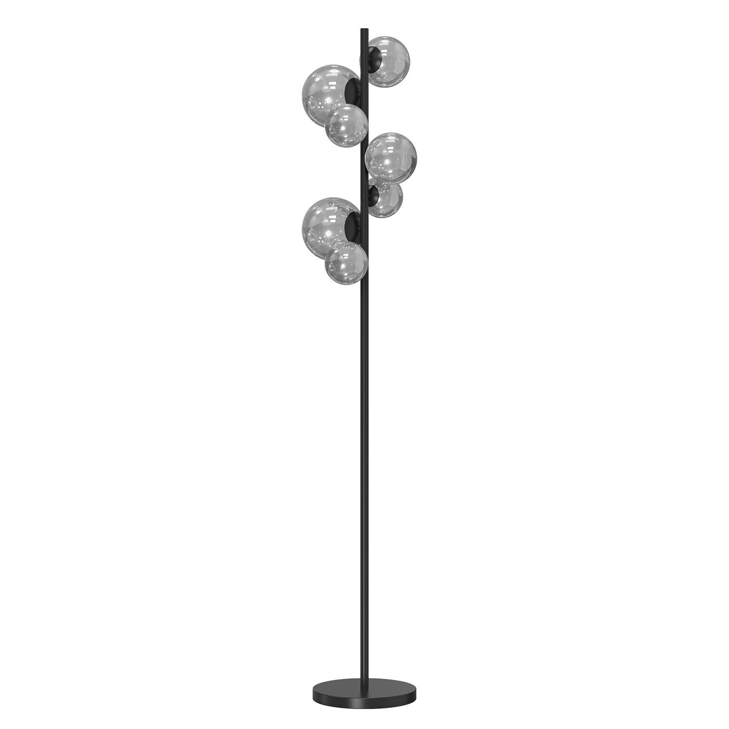 XXXLutz Stehleuchte Paloma Schwarz 30x155x30 cm