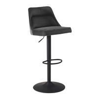 BARHOCKER in Textil Grau  - Schwarz/Grau, Design, Textil/Metall (45/106/51cm) - MID.YOU