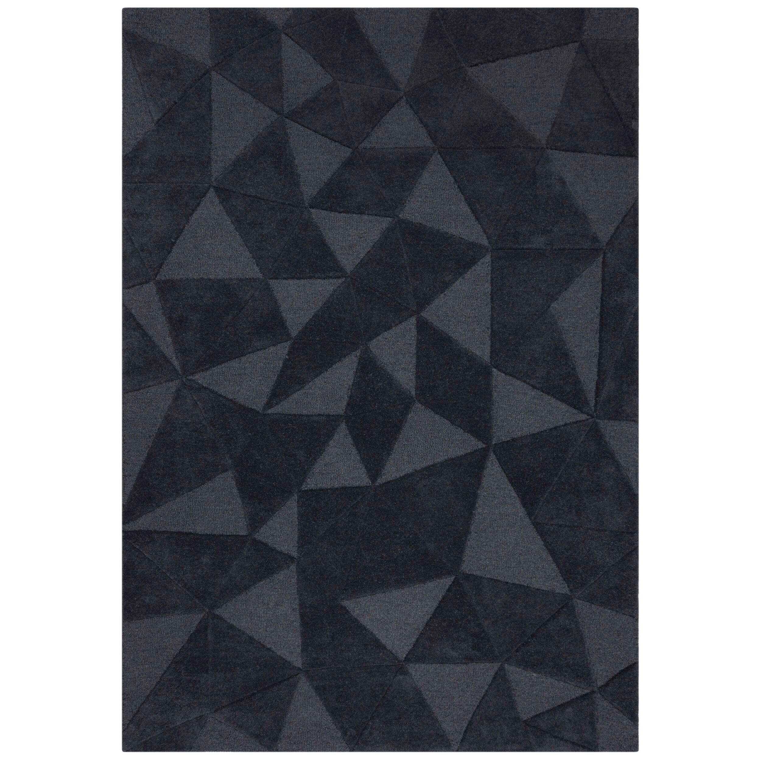 Flair Rugs Wollteppich Moderno Grau 120x170 cm