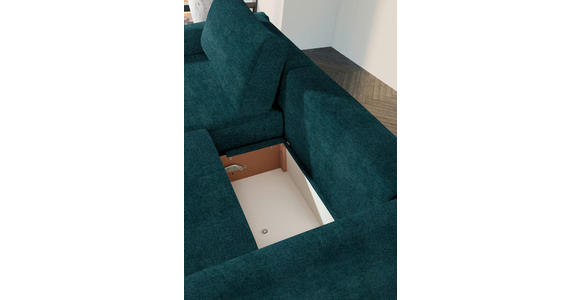 2,5-SITZER in Velours Opal - Opal/Schwarz, Design, Kunststoff/Textil (240/70/125cm) - Xora