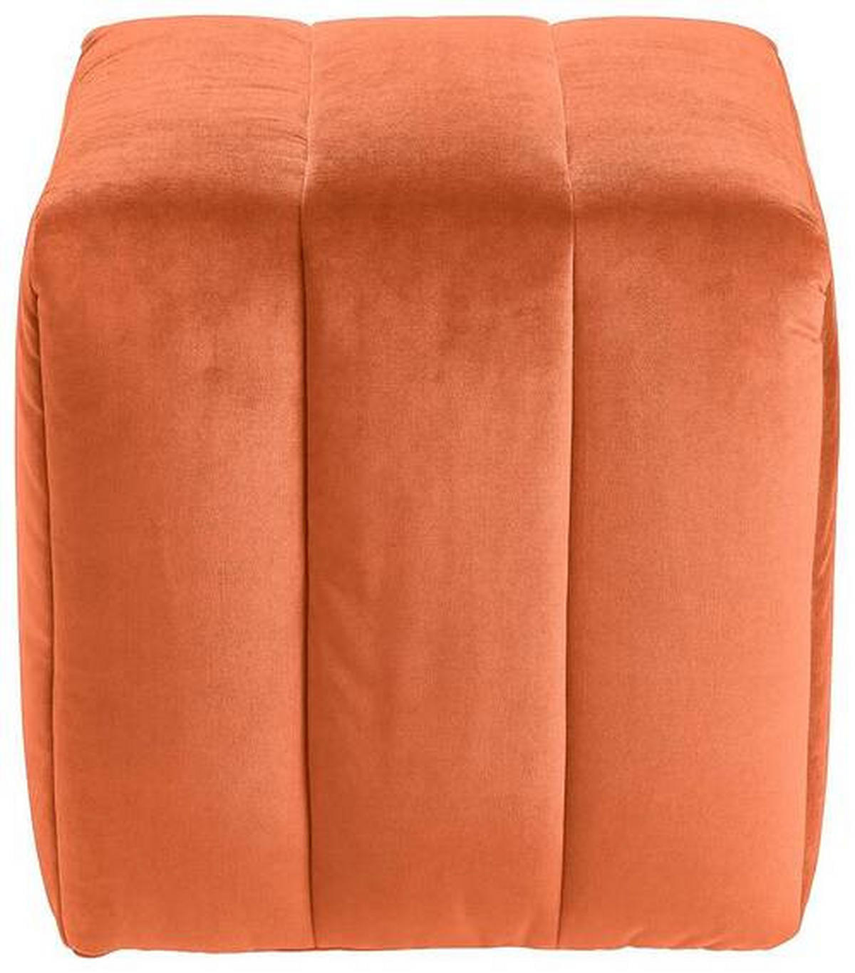 HOCKER in Textil Rostfarben  - Rostfarben, Design, Textil (43/50/43cm) - Novel