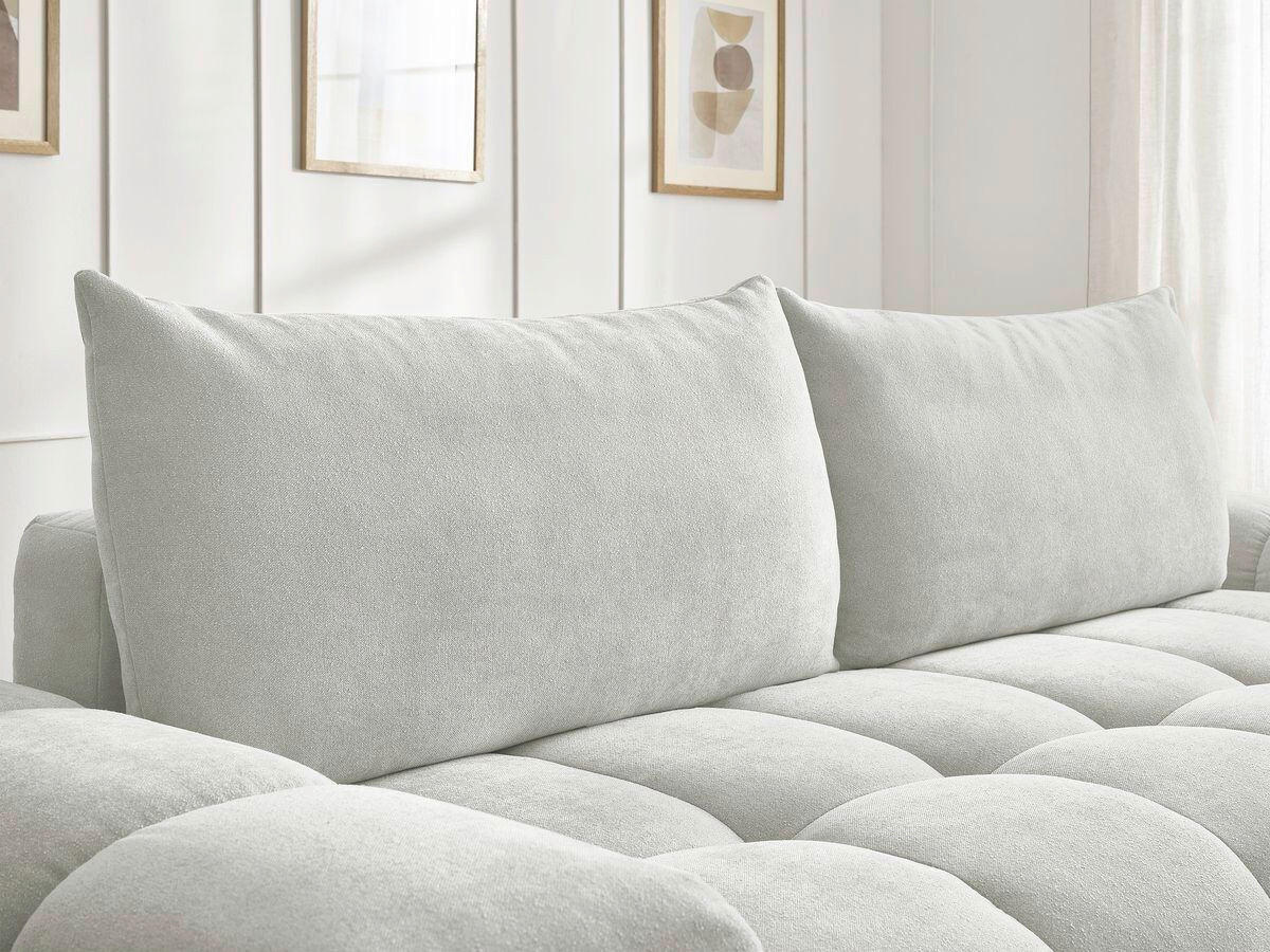 3-SITZER-SOFA EVEREST Struktur Hellgrau  - Hellgrau/Schwarz, MODERN, Kunststoff/Textil (278/90/115cm)