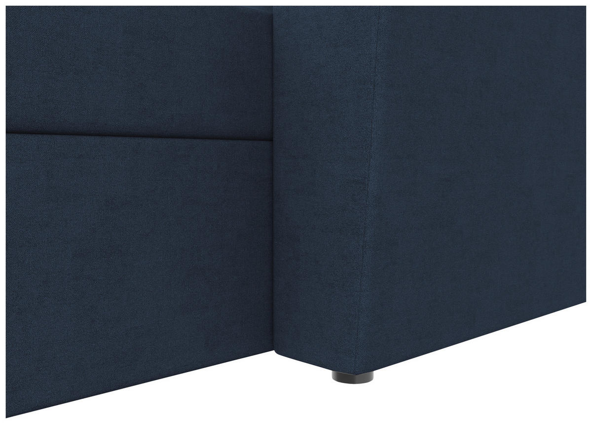 WOHNLANDSCHAFT TERMOLI Dunkelblau Jacquard  - Schwarz/Dunkelblau, Design, Kunststoff/Textil (212/297/155cm) - MID.YOU