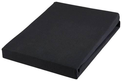 Novel PROSTĚRADLO NA VRCHNÍ MATRACI, žerzej, černá, 180/200 cm