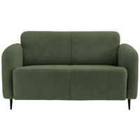 2-SITZER-SOFA Teddystoff Dunkelgrün  - Dunkelgrün/Schwarz, MODERN, Textil/Metall (140/76/90cm) - Livetastic
