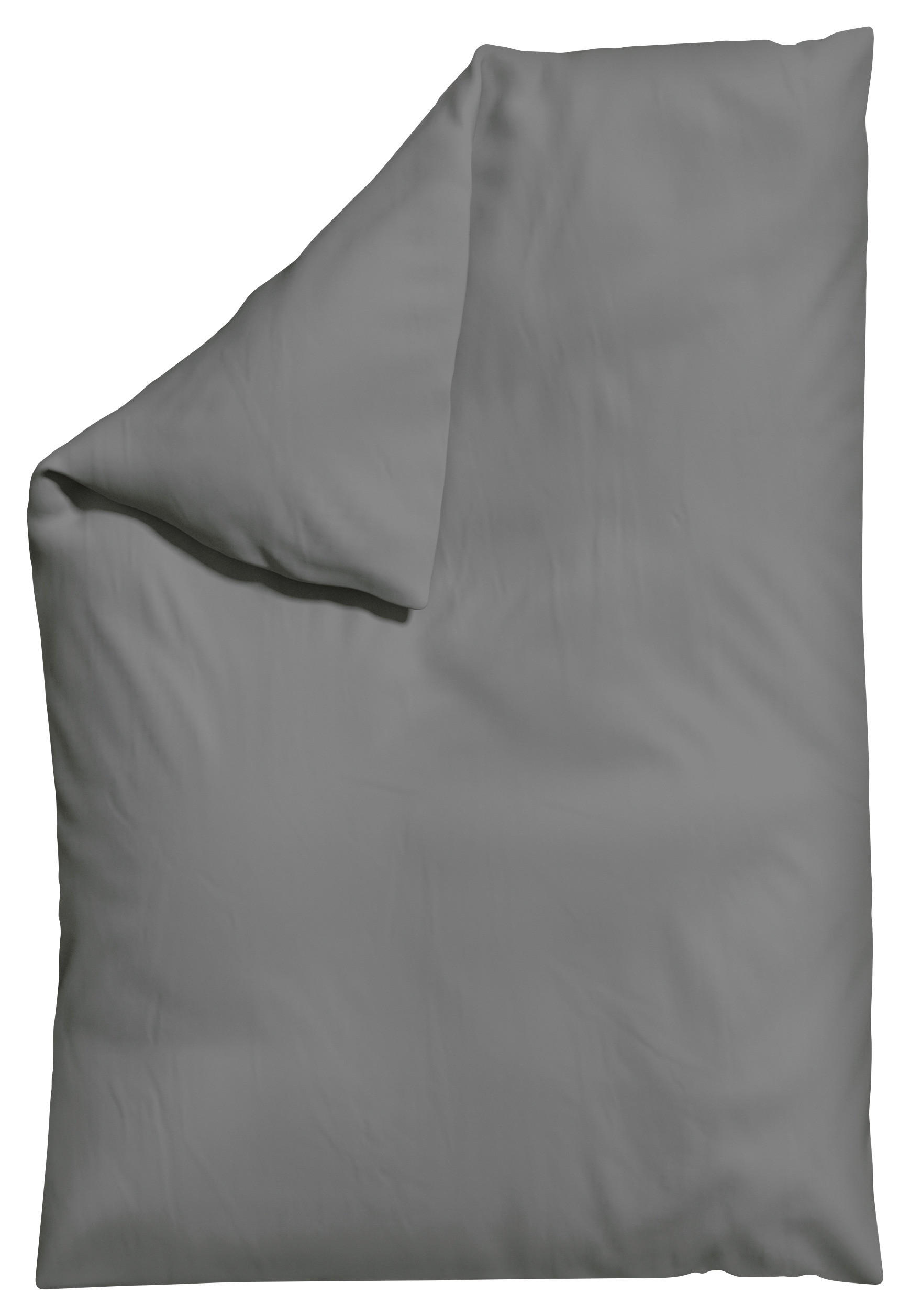 BETTDECKENBEZUG -teilig KNITTED JERSEY Jersey 135-140/200 cm  - Grau, Basics, Textil (135-140/200cm) - Schlafgut