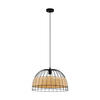 HÄNGELEUCHTE ANWICK 50/110 cm   - Schwarz/Naturfarben, Natur, Holz/Metall (50/110cm) - Eglo