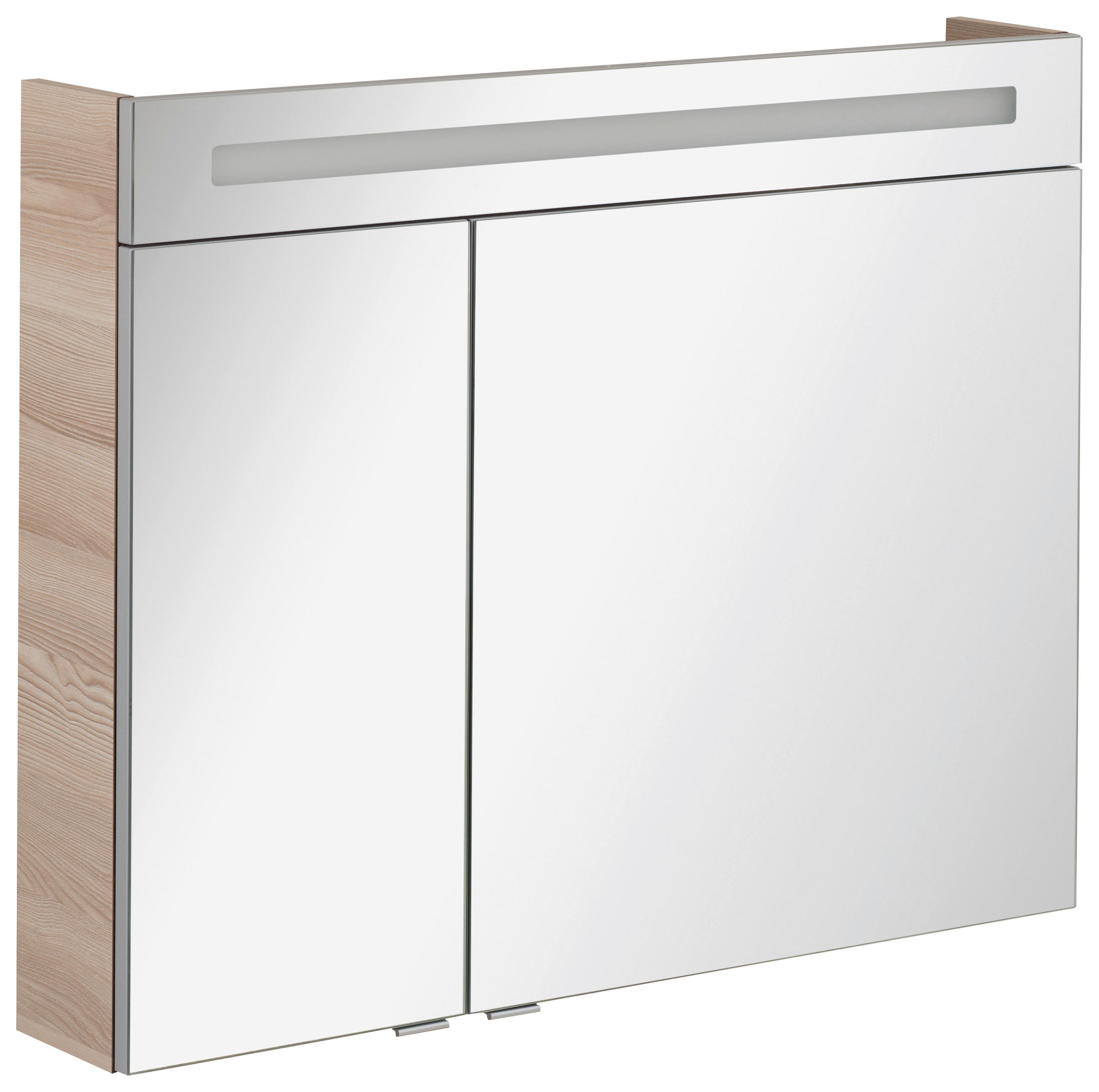 Spiegelschrank B.clever Mit Led 2-Türig Bxhxt: 90x71x16 Cm