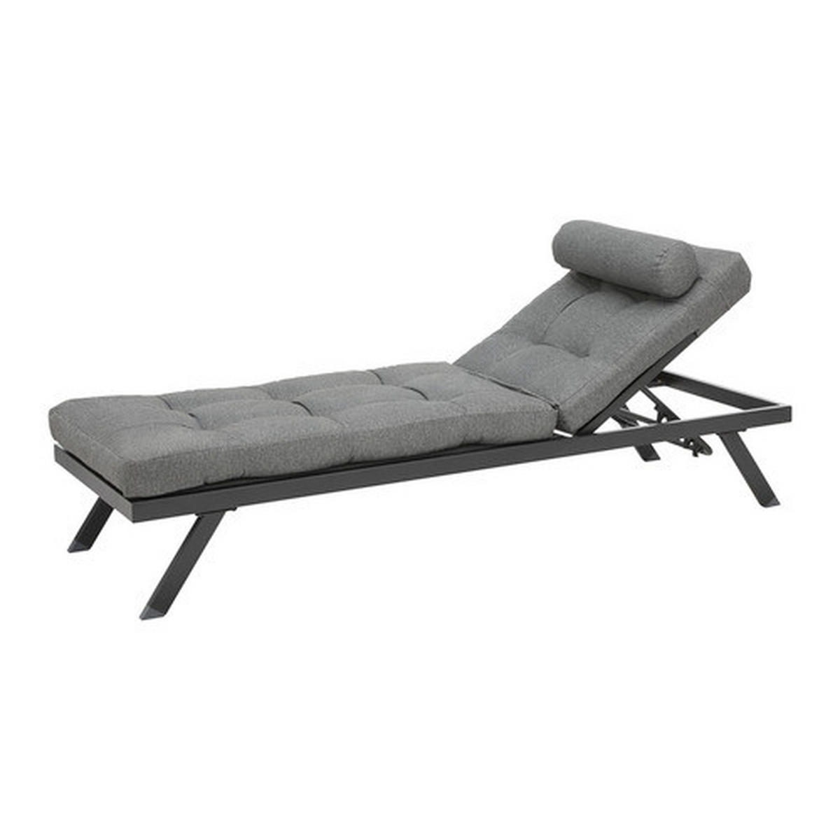 ZAHRADNÍ RELAXAČNÍ LEHÁTKO kov, textil - šedá, Moderní, kov/textil (199/67/40cm) - Ambia Garden
