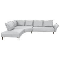 ECKSOFA in Webstoff Hellgrau  272/340 cm  - Hellgrau/Schwarz, MODERN, Textil/Metall (272/340cm) - W.Schillig