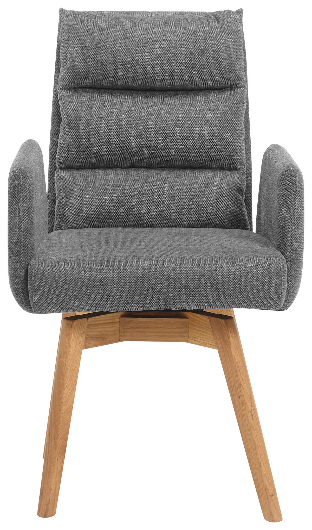 ARMLEHNSTUHL  in Mikrofaser  - Eichefarben/Anthrazit, Basics, Holz/Textil (61/95/65cm) - MID.YOU