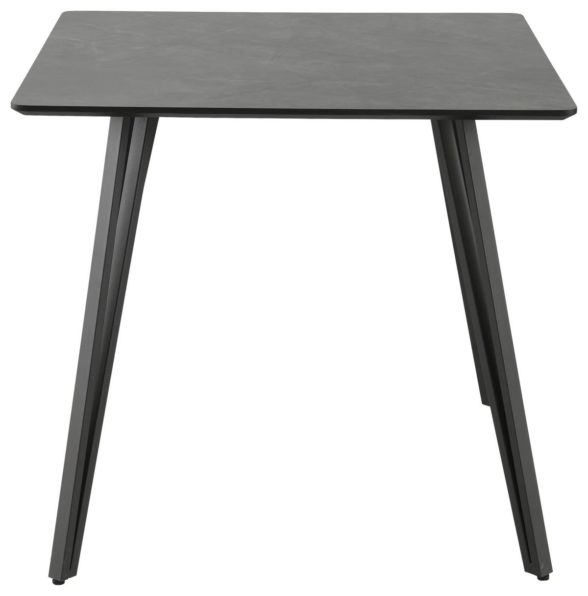 ESSTISCH in Metall, Holzwerkstoff 80/80/75 cm  - Schwarz/Grau, Design, Holzwerkstoff/Metall (80/80/75cm) - Boxxx