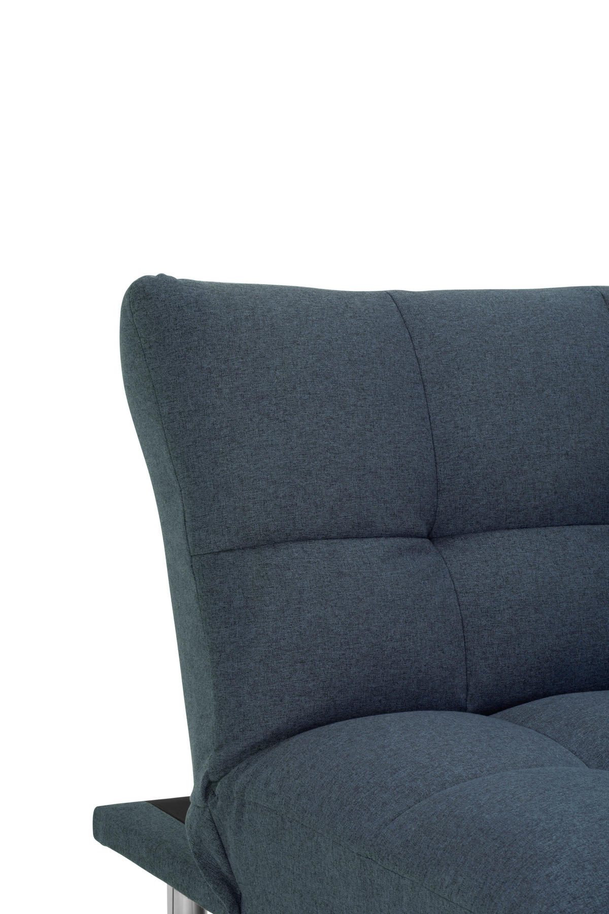 SCHLAFSOFA Leinenoptik Blau  - Blau/Silberfarben, Basics, Textil/Metall (195/90/98cm) - MID.YOU
