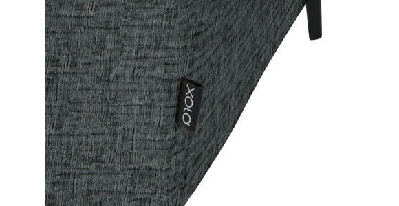 ECKSOFA in Chenille Grau  205/280 cm  - Schwarz/Grau, Design, Textil/Metall (205/280cm) - Xora