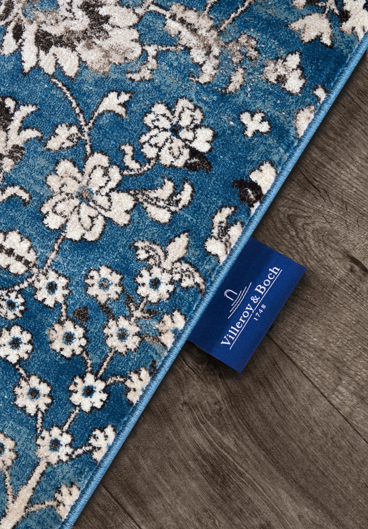 FLACHWEBETEPPICH 200/280 cm Kollektion 1869 Blau, Creme  - Blau/Creme, Design, Kunststoff/Textil (200/280cm) - Villeroy & Boch