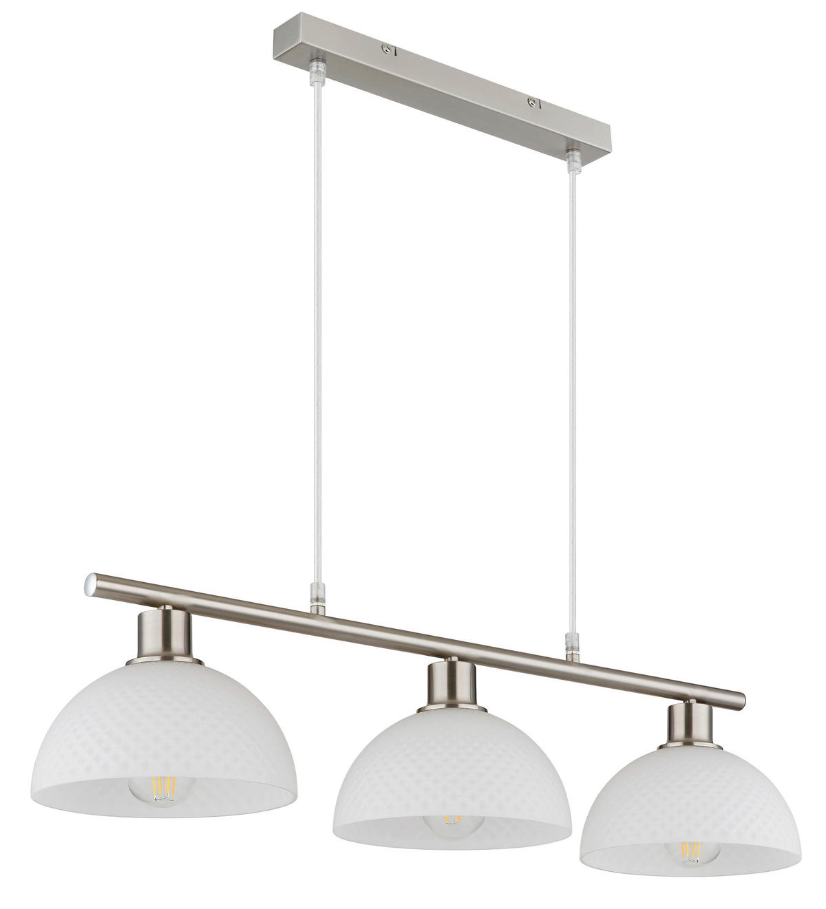 HÄNGELEUCHTE 77/20/120 cm  - Opal/Schwarz, Design, Glas/Kunststoff (77/20/120cm) - Globo