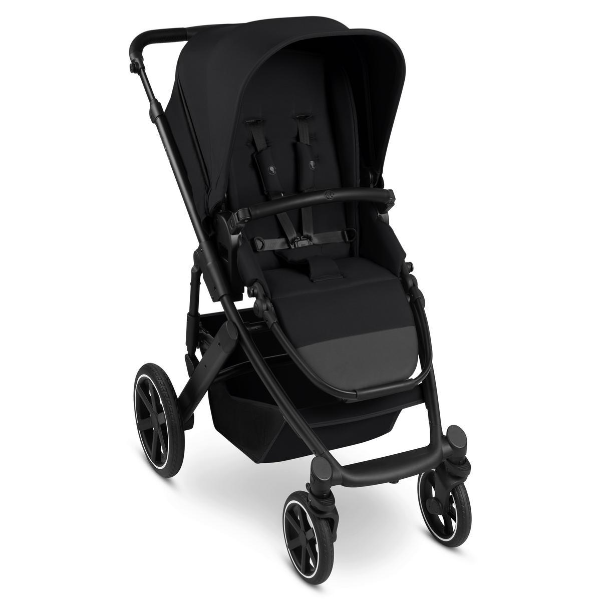 KINDERWAGENSET Salsa Core All in One  - Schwarz, Basics, Textil/Metall (63/123/97cm) - ABC Design