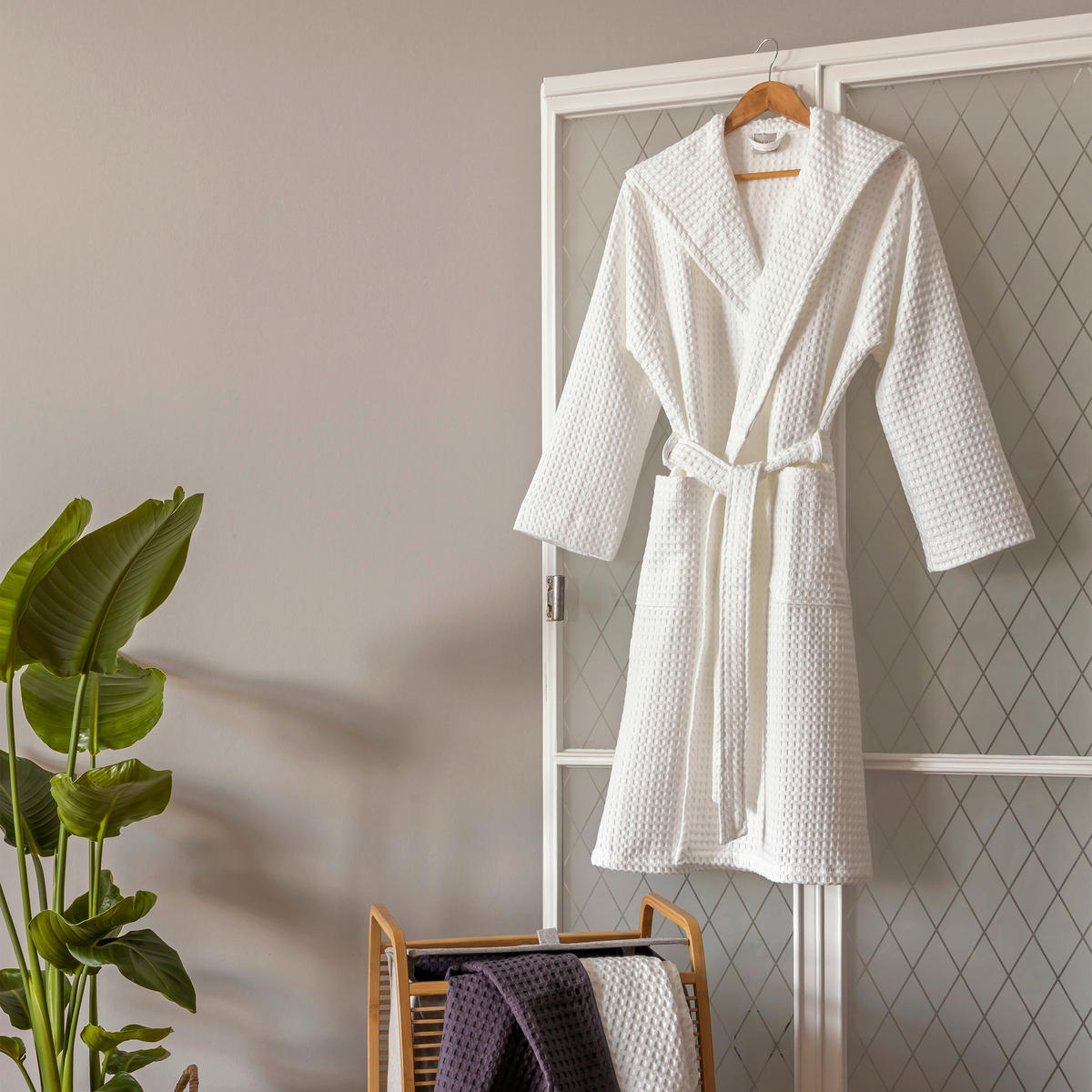 BADEMANTEL M Unisex  - Weiß, Basics, Textil (Mnull) - Moeve