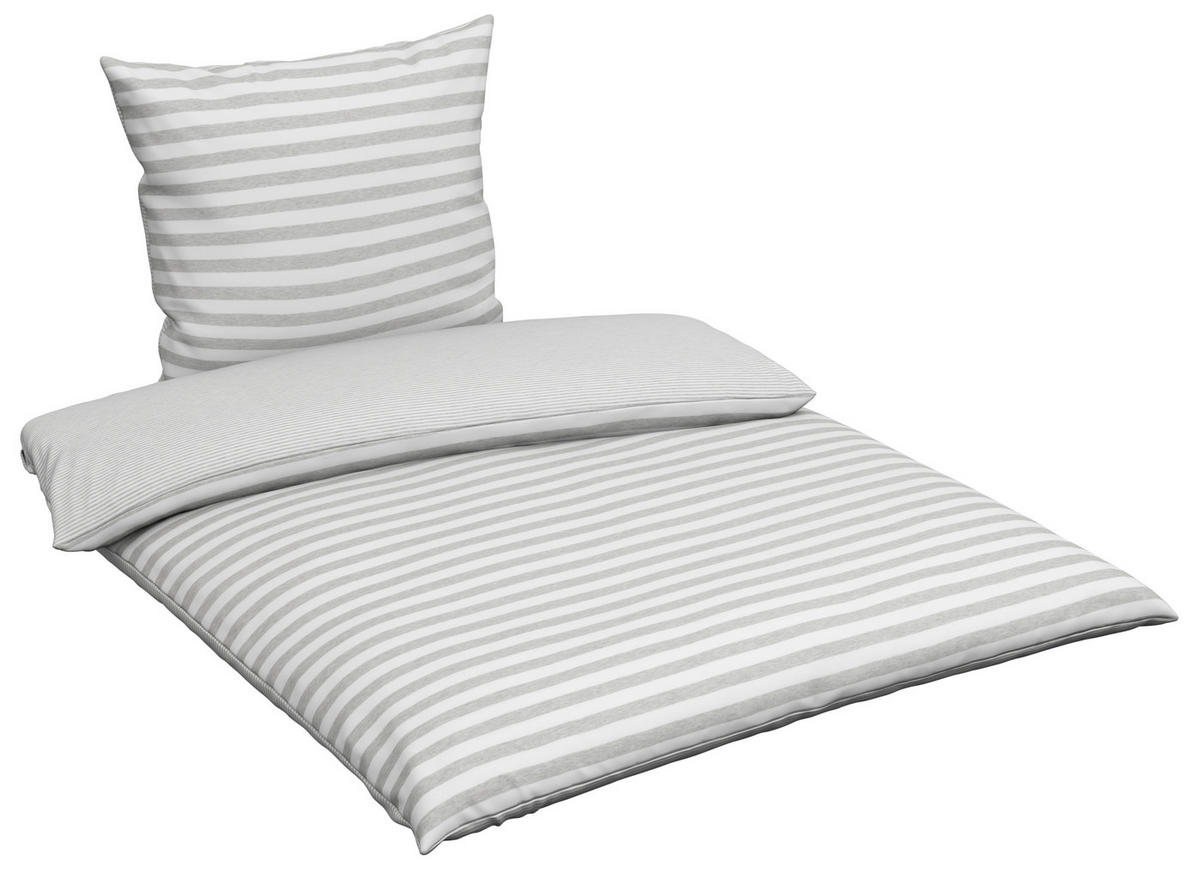 WENDEBETTWÄSCHE Jersey 135/200 cm  - Silberfarben, KONVENTIONELL, Textil (135/200cm) - Bio:Vio