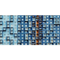 ALUMINIUMBILD 98/48 cm  - Blau, Design, Kunststoff/Metall (98/48cm) - Wandkraft
