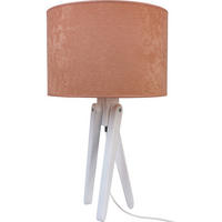 TISCHLEUCHTE 30/55 cm   - Beige/Weiß, Basics, Holz (30/55cm)