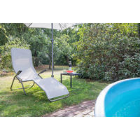 GARTENLIEGE 72,5/103,5/144 cm  - Anthrazit/Hellgrau, MODERN, Textil/Metall (72,5/103,5/144cm) - Siena Garden