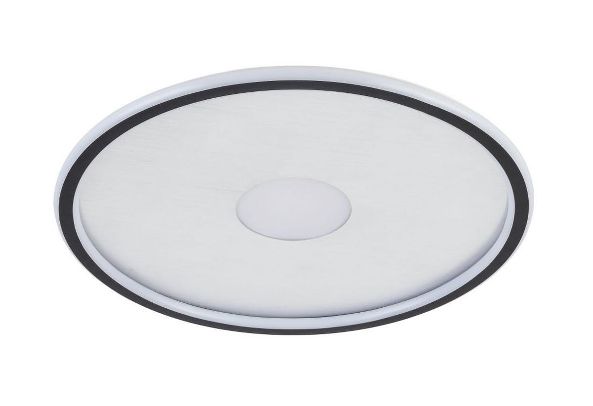 LED MENNYEZETI LÁMPA - fekete/alumínium színű, Trend, műanyag/fém (50/5cm) - Novel