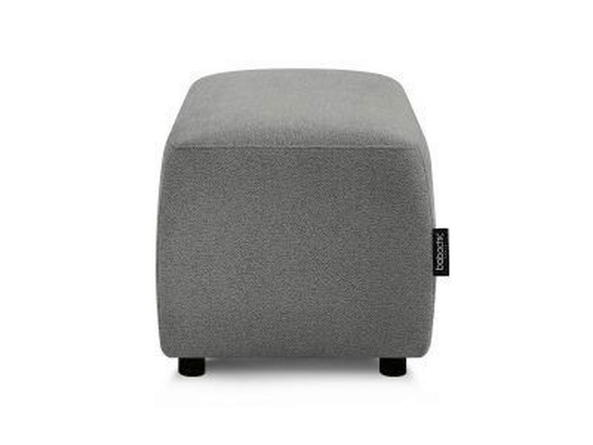 HOCKER ATILLA Flachgewebe Dunkelgrau  - Dunkelgrau/Schwarz, MODERN, Kunststoff/Textil (92/44/48cm)