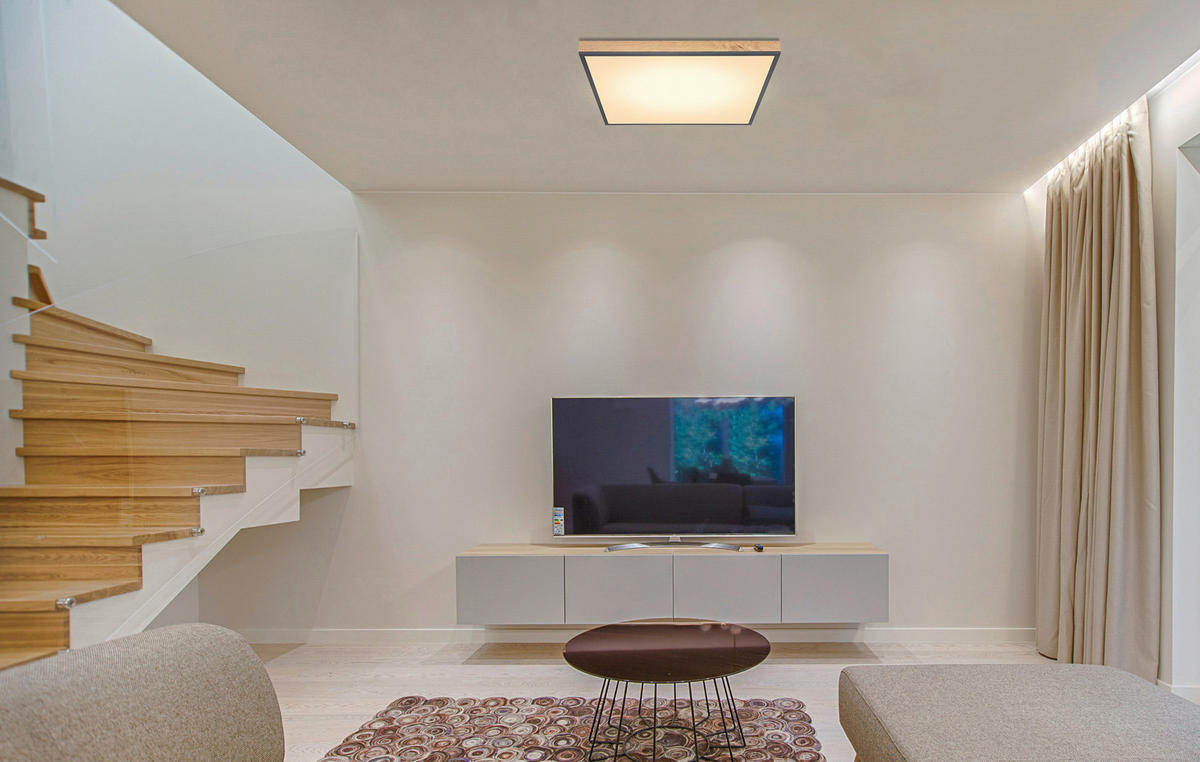 LED PANEL, 59/59/6,5 cm - grafitová/opálová, Basics, kov/plast (59/59/6,5cm) - Globo