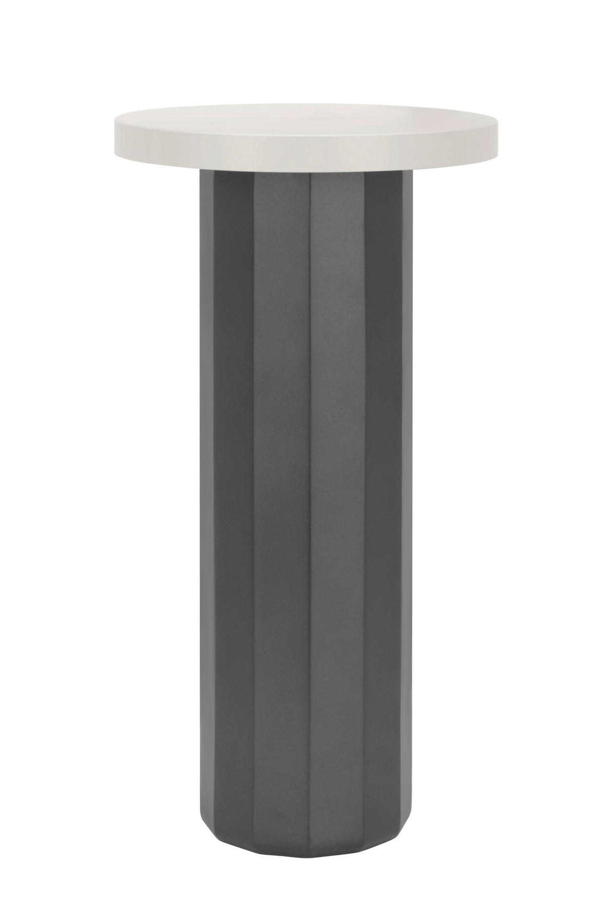 NABÍJATEĽNÁ STOLNÁ LAMPA, dotykový stmievač, 16/31,6 cm  - antracitová, Design, kov/kameň (16/31,6cm) - Dieter Knoll