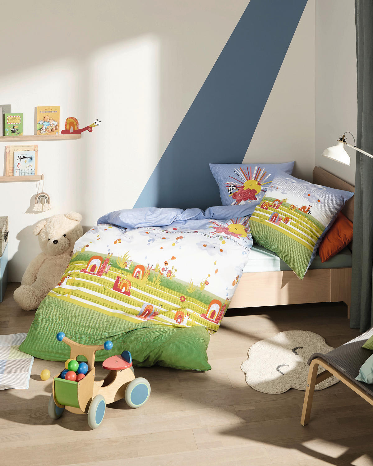 POSTELJNINA Regenbogenrennschnecken n/200 cm renforcé večbarvno  - večbarvno, Konvencionalno, tekstil (n/200cm) - Kaeppel