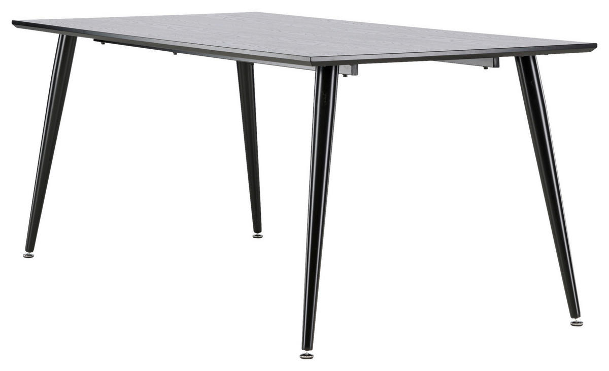 ESSTISCH in Metall, Holzwerkstoff 180/90/75 cm  - Schwarz, Design, Holzwerkstoff/Metall (180/90/75cm) - Livetastic