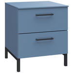 NACHTSCHRANK 42/51/41 cm  - Blau/Schwarz, Design, Holzwerkstoff/Metall (42/51/41cm) - Novel