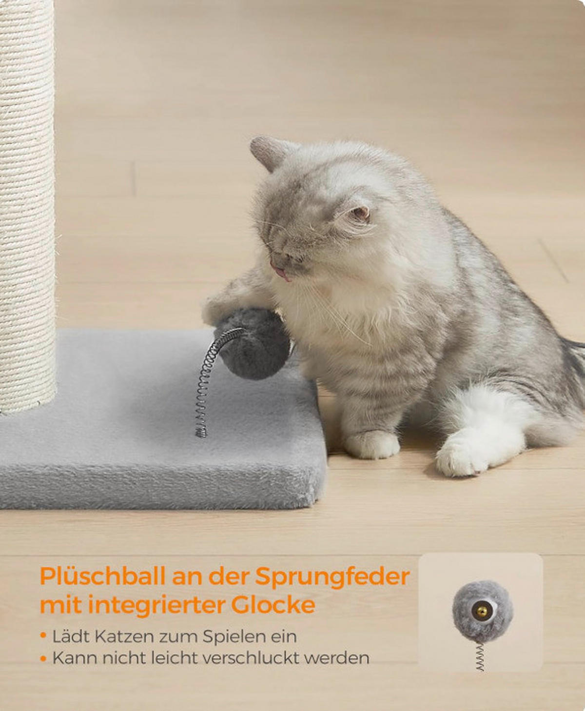 KRATZBAUM - Beige/Grau, Trend, Papier/Holzwerkstoff (50/85/40cm) - Boxxx