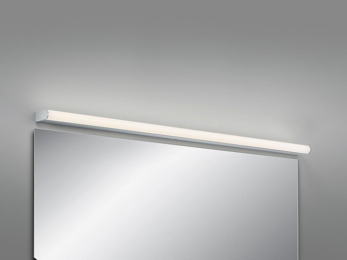 SPIEGELLEUCHTE Ponto-S 3/120/5 cm   - Chromfarben, Design, Kunststoff/Metall (3/120/5cm) - Helestra