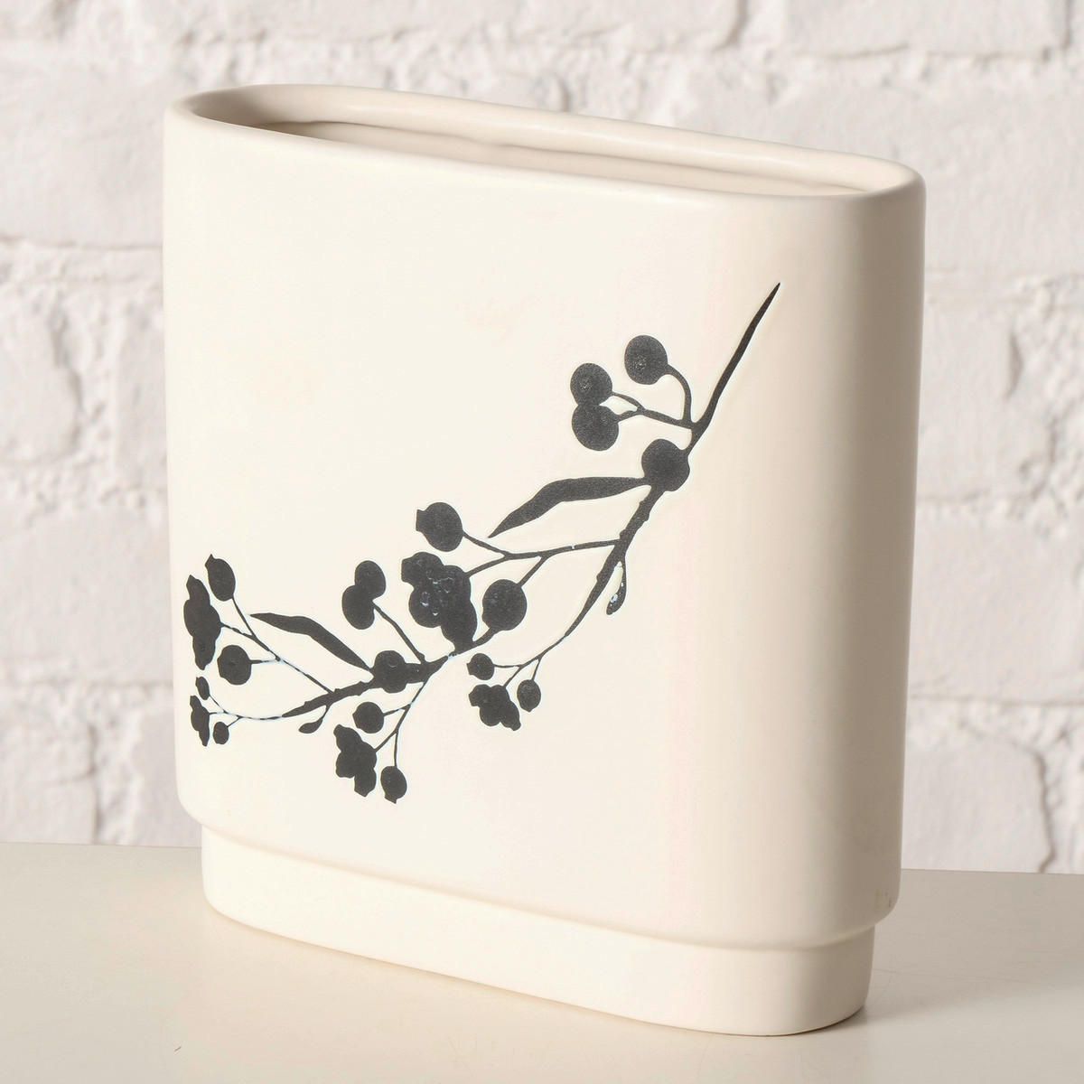 VASE  - Schwarz/Weiß, Trend, Keramik (20/7/20cm)