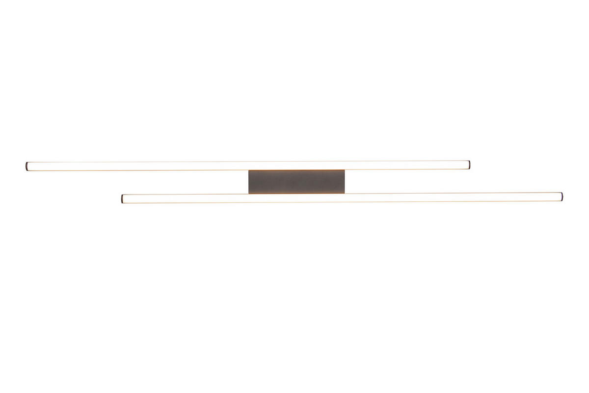 LED-DECKENLEUCHTE     - Schwarz, Design, Metall (110,0/5/8,5cm)