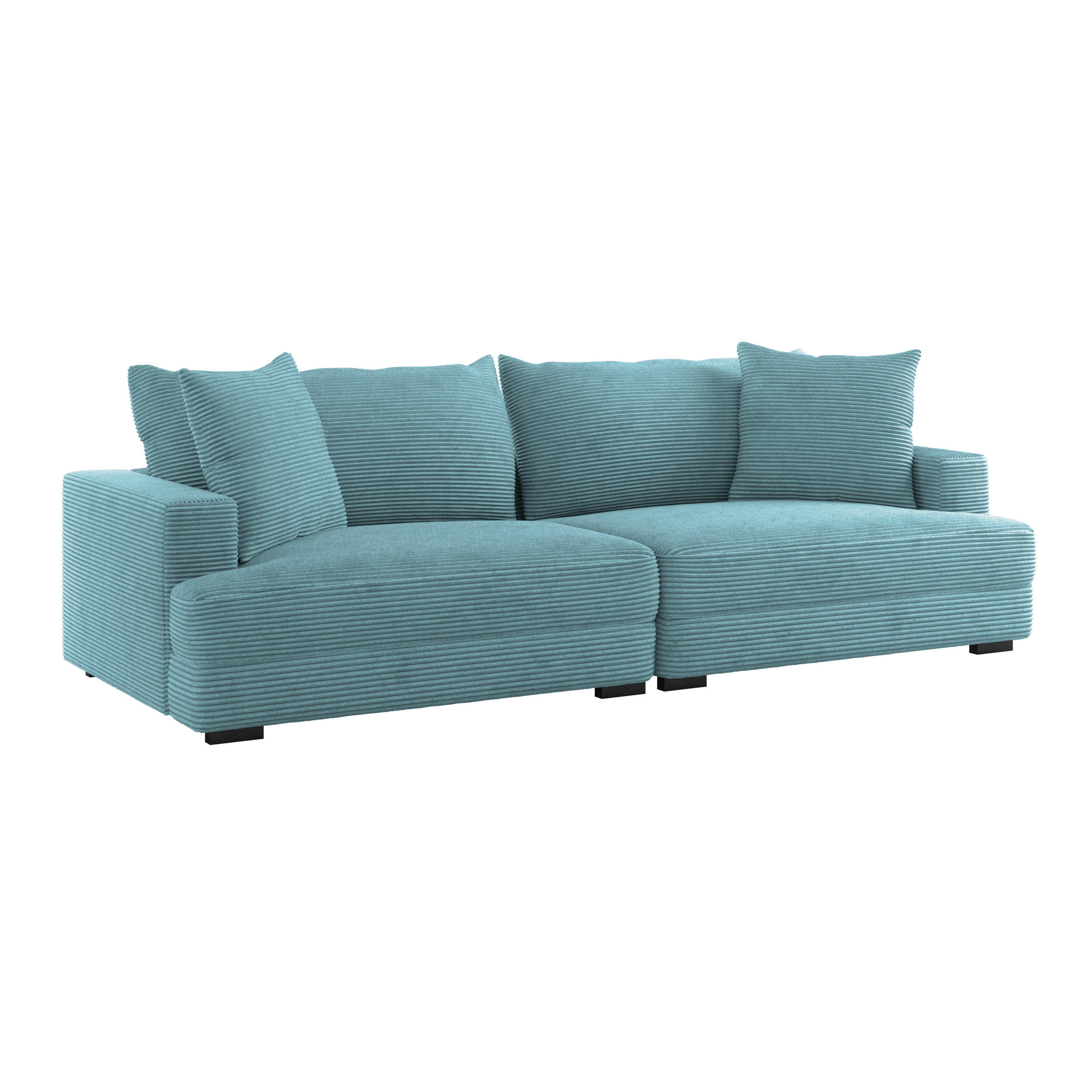 Big Sofa Pelle mit Kissen B: 261 cm Hellblau