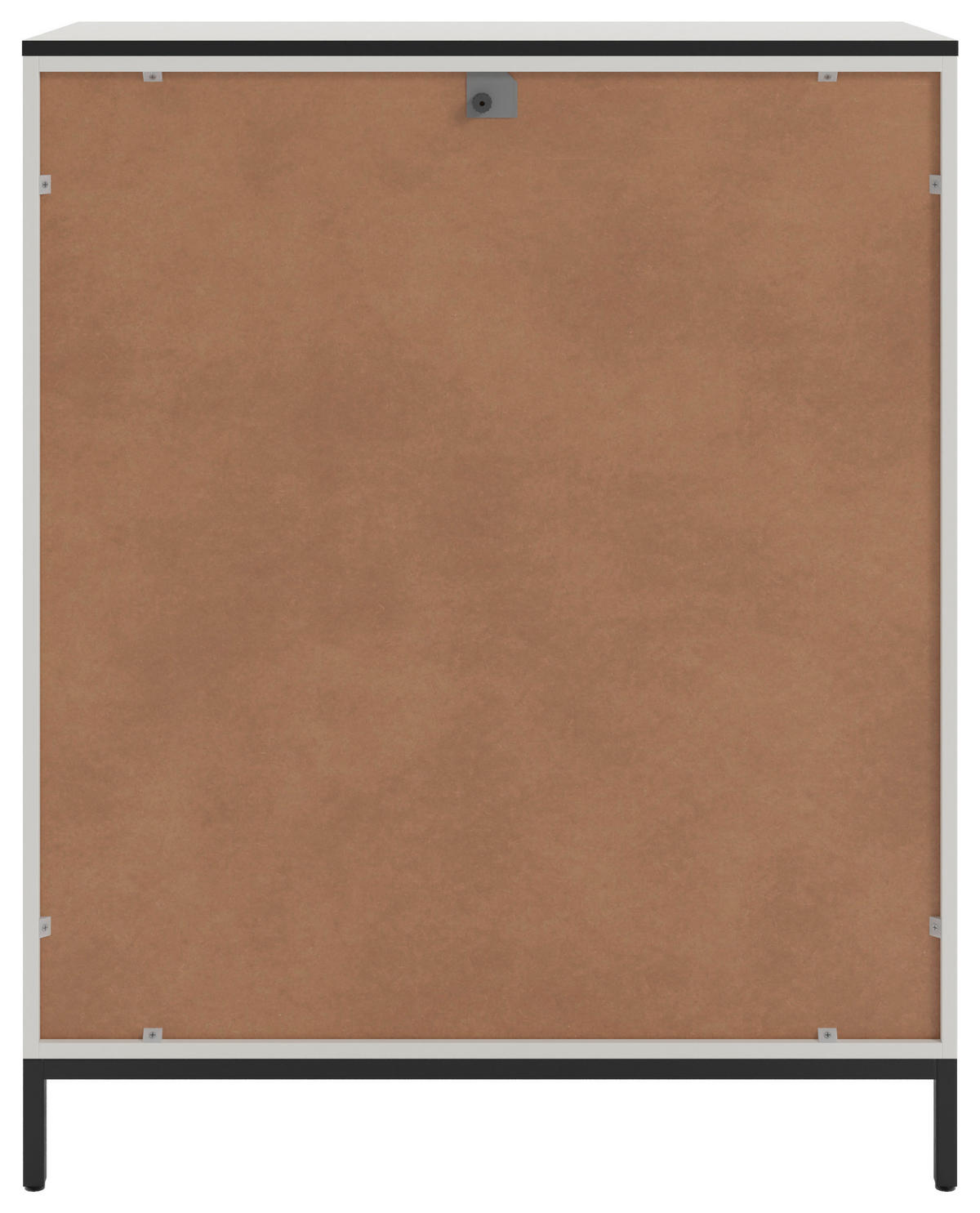 KOMMODE Soul  in 90/111/40 cm  - Schwarz/Weiß, MODERN, Holzwerkstoff/Metall (90/111/40cm)