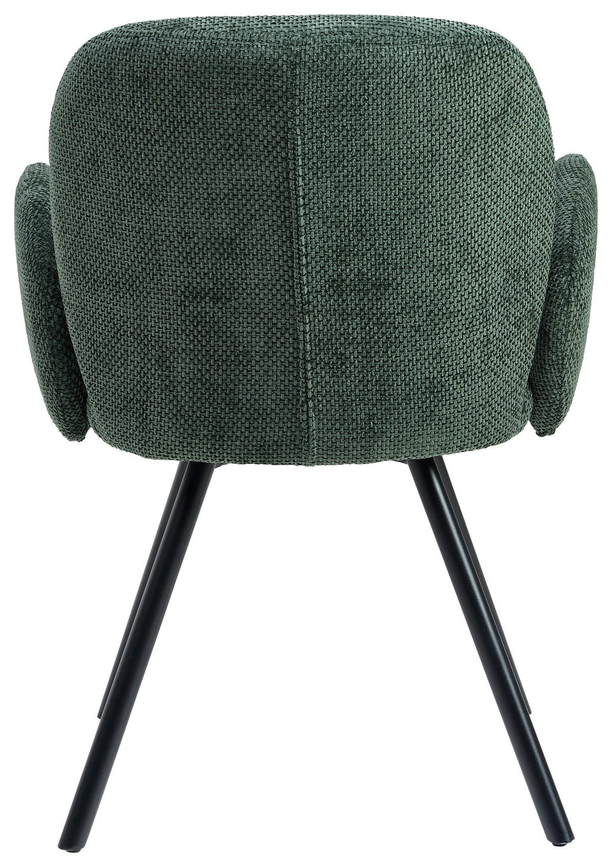 ARMLEHNSTUHL  in Eisen Chenille  - Dunkelgrün/Schwarz, LIFESTYLE, Holz/Textil (60/87/65cm) - Livetastic