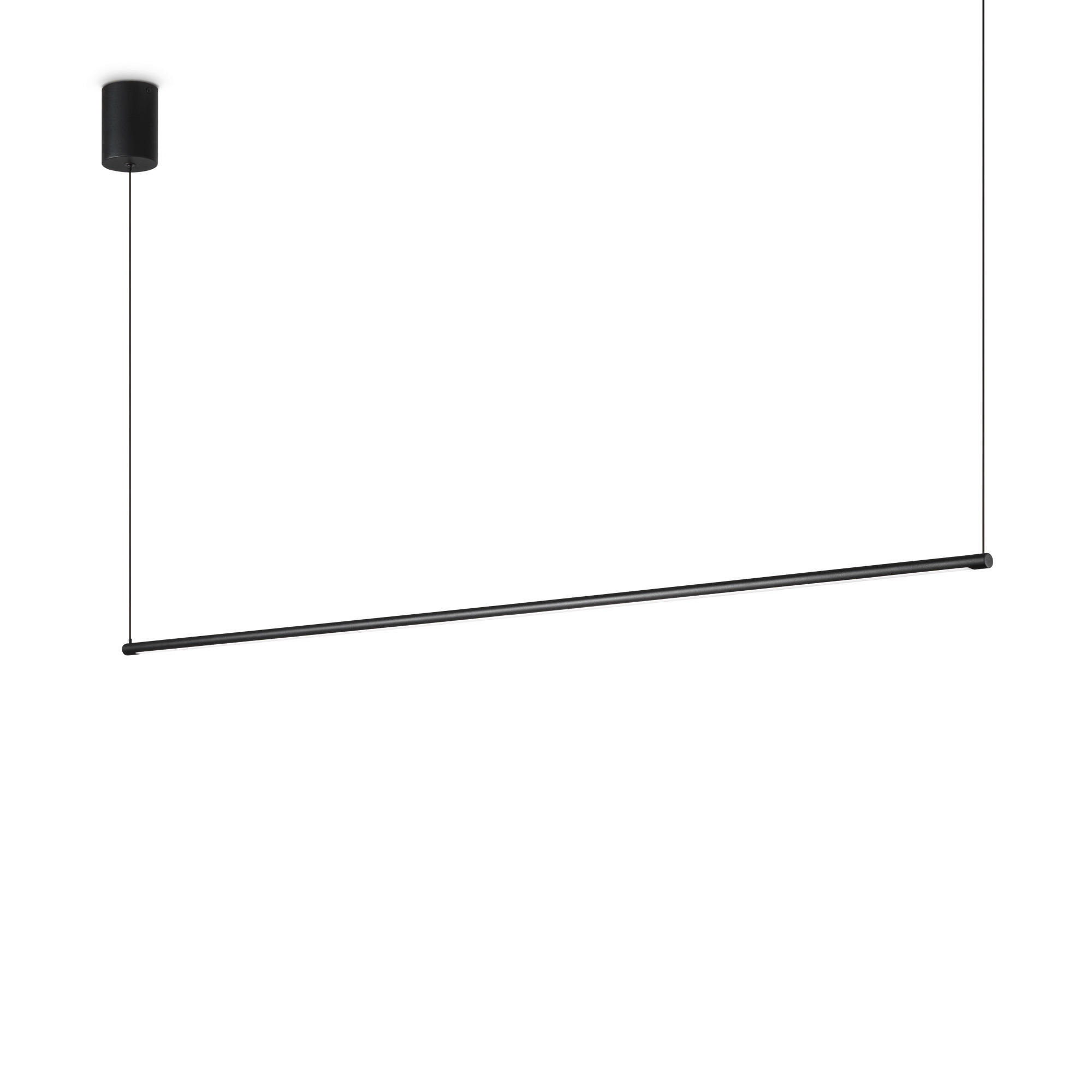 LED-HÄNGELEUCHTE Essence Nero 126/26,50/150/1,5 cm   - Schwarz, Design, Metall (126/26,50/150/1,5cm)