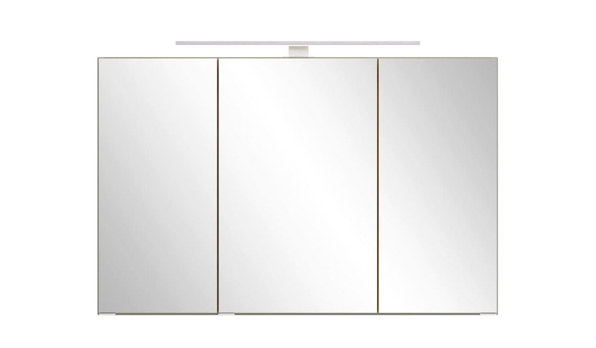 SPIEGELSCHRANK 100/64/20 cm  - Schilfgrün/Wildeiche, Trend, Glas/Holzwerkstoff (100/64/20cm) - Held