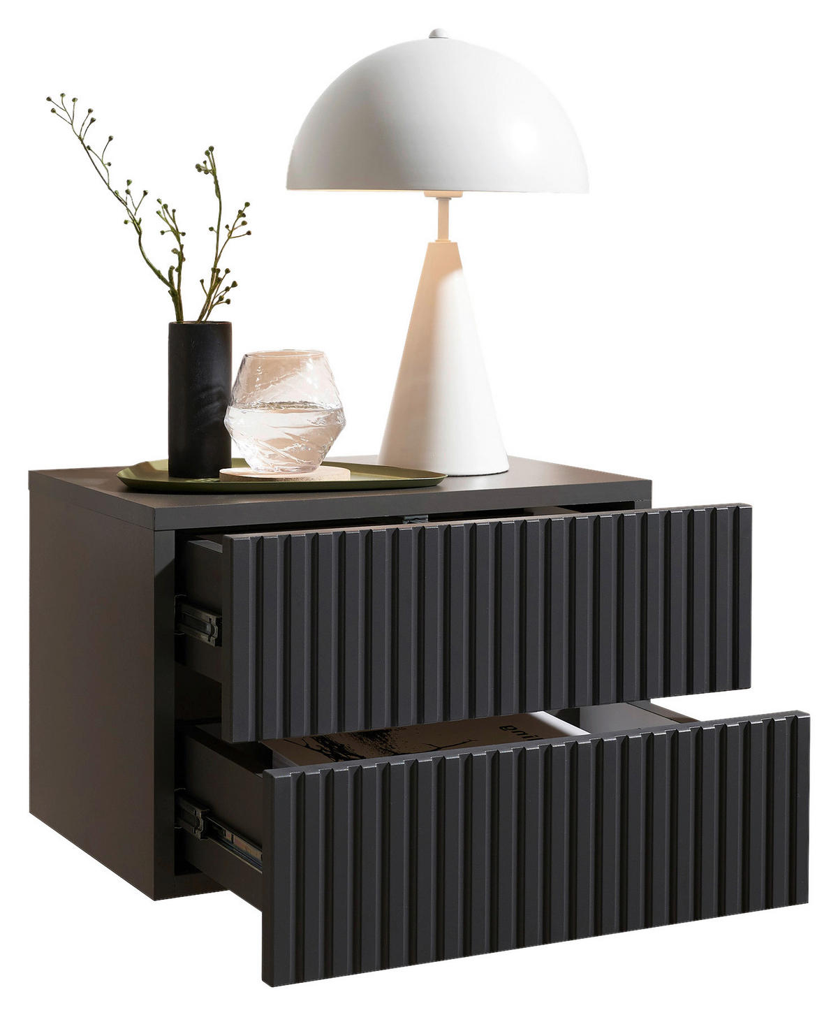NACHTSCHRANK 42/28/30 cm  - Graphitfarben, KONVENTIONELL, Holzwerkstoff (42/28/30cm) - Boxxx